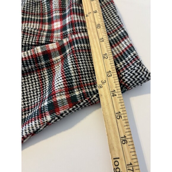 School Girl Red and Black Plaid Pleated Mini Skirt Size 11/12 Punk Grunge Preppy - Picture 8 of 9